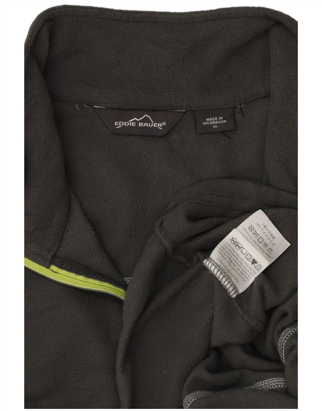 Eddie Bauer Herren-Fleecepullover mit Reißverschluss, XL, grau, Polyester