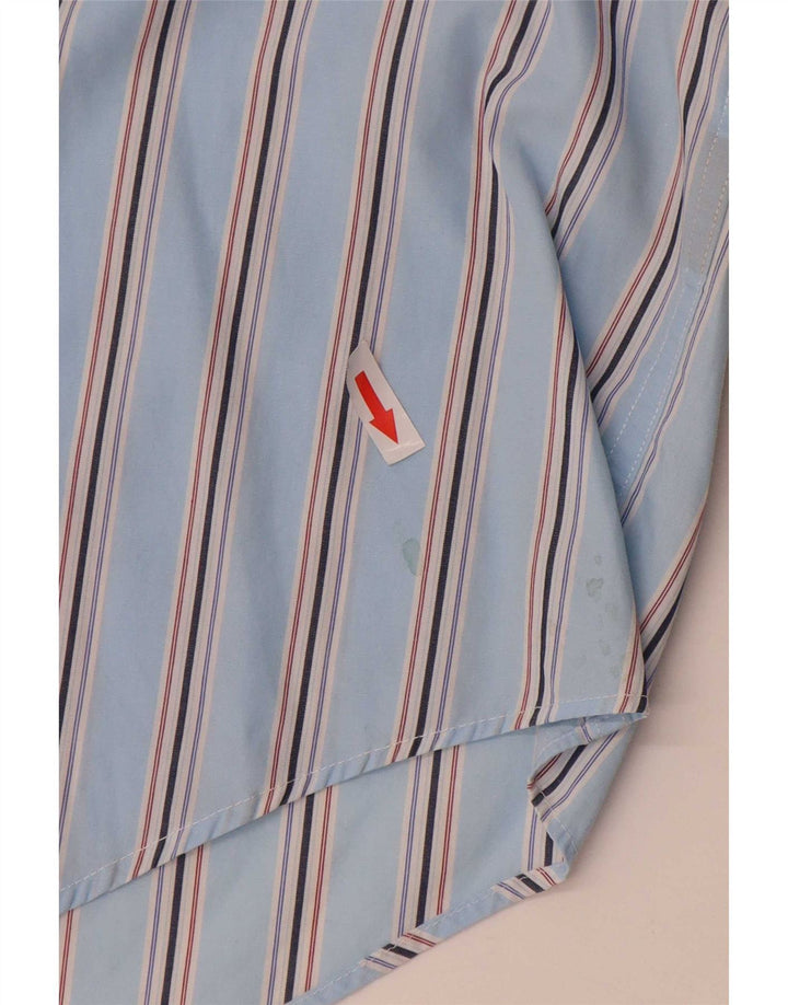 Nautica Herrenhemd XL blau gestreift aus Baumwolle