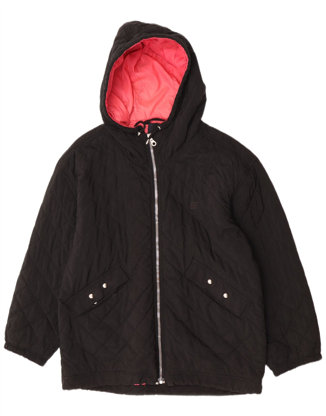 Belfe Damen-Steppjacke mit Kapuze, übergroß, Größe 50, XL, Schwarz, Polyester