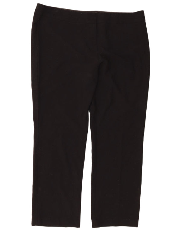 Marks & Spencer Damen Gerade Freizeithose UK 20 2XL W42 L29 Schwarz