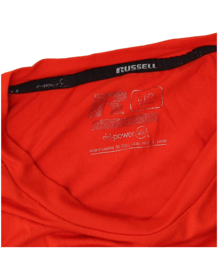 Russell Athletic Herren Dri-Power Top Langarm Groß Orange Polyester