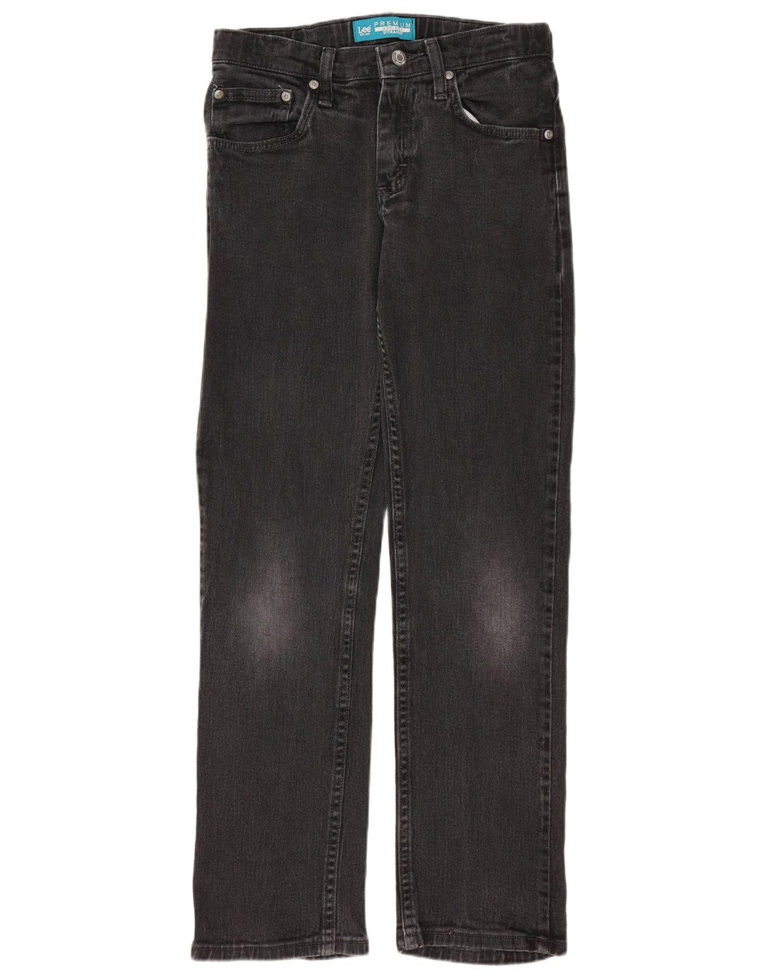 LEE Straight Jeans für Jungen, 13–14 Jahre, W26 L28, schwarze Baumwolle