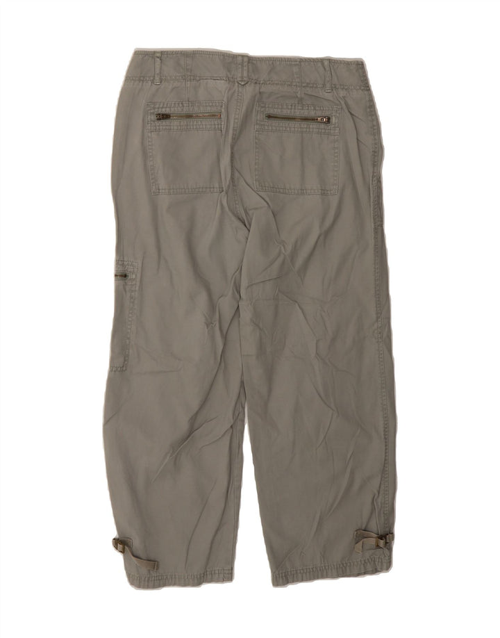 EDDIE BAUER Womens Crop Cargo Trousers W30 L24 Grey Cotton Vintage Eddie Bauer and Second-Hand Eddie Bauer from Messina Hembry 