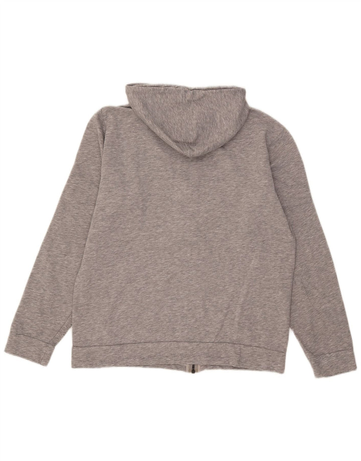 Adidas Herren-Kapuzenpullover mit Reißverschluss, groß, graue Baumwolle