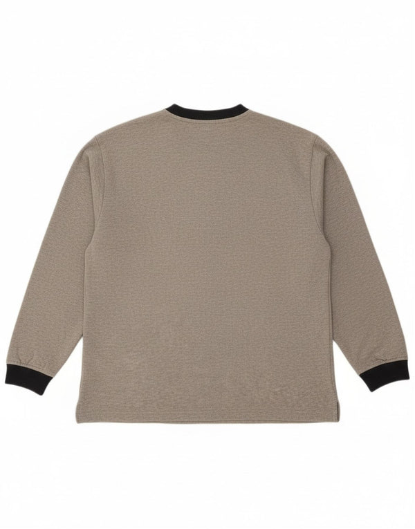 Fila Herren Grafik-Sweatshirt-Pullover IT 48 Mittelgrau gefleckte Baumwolle