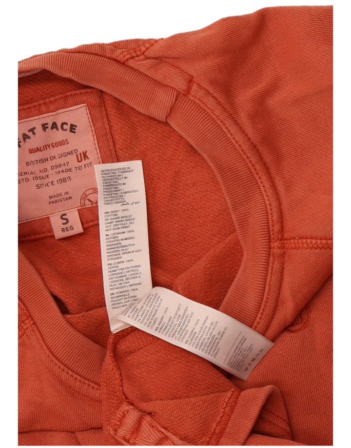 FAT FACE Herren Sweatshirt Pullover Small Orange Baumwolle
