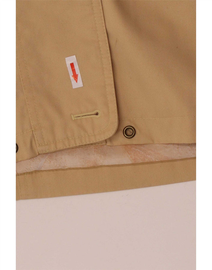 Vintage Damen 3-Knopf-Blazerjacke EU 42 Groß Beige Polyester