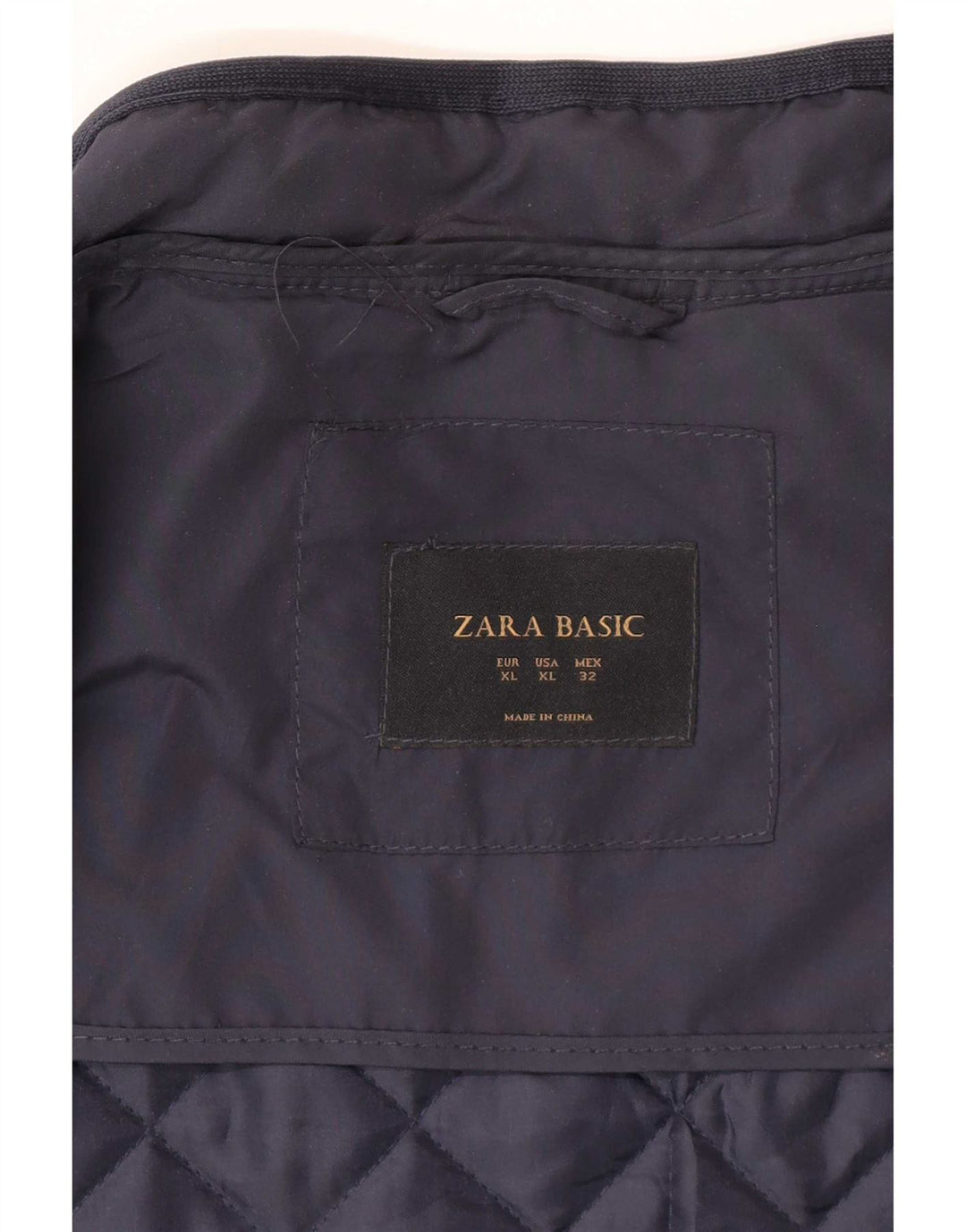 Zara Damen Steppweste UK 18 XL Marineblau