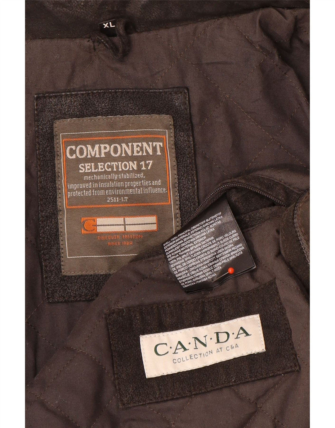 Canda Herren Lederjacke UK 42 XL Braunes Leder