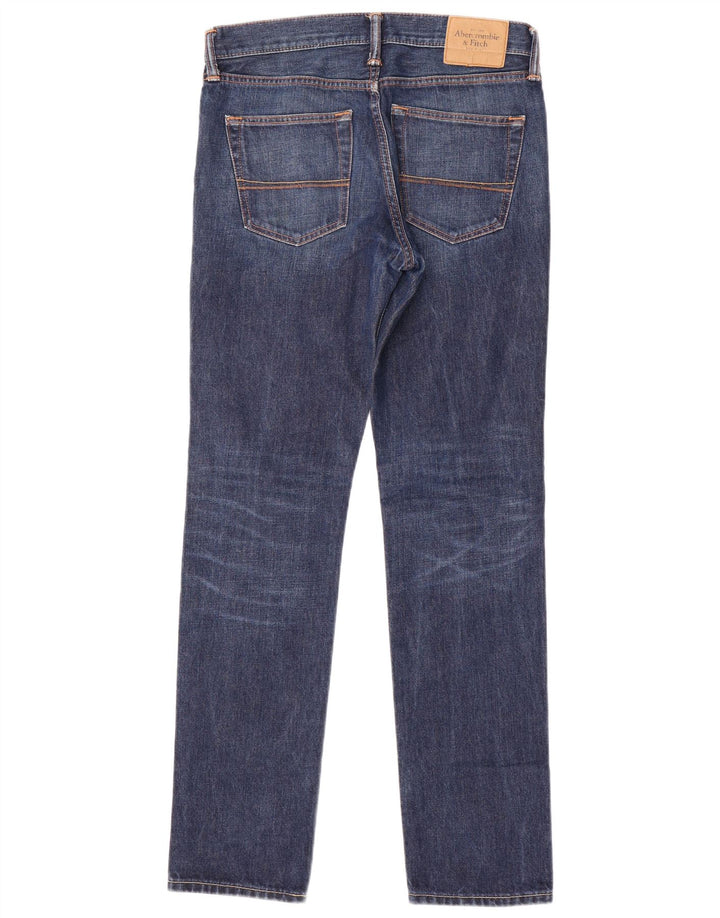 ABERCROMBIE & FITCH Herren Slim Jeans W30 L32 Blaue Baumwolle