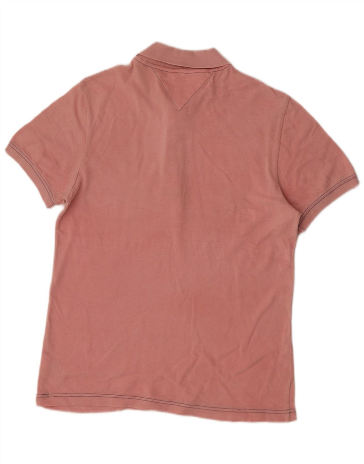 Tommy Hilfiger Herren-Poloshirt aus mittelrosa Baumwolle
