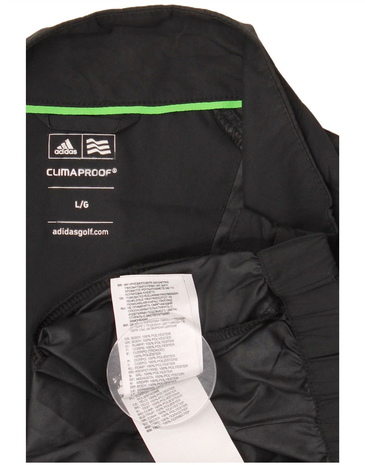 Adidas Herren Clima Proof Kurzarm-Pullover-Trainingsanzug-Oberteil, Größe L, Schwarz