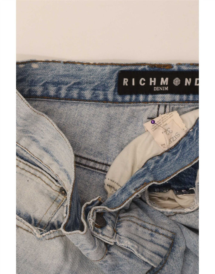 Richmond Herren Straight Jeans W32 L32 Blaue Baumwolle