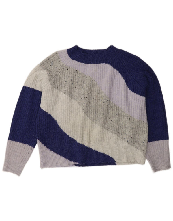 Marks & Spencer Damen Crop Crew Neck Pullover Pullover UK 10 Small Mehrfarbig