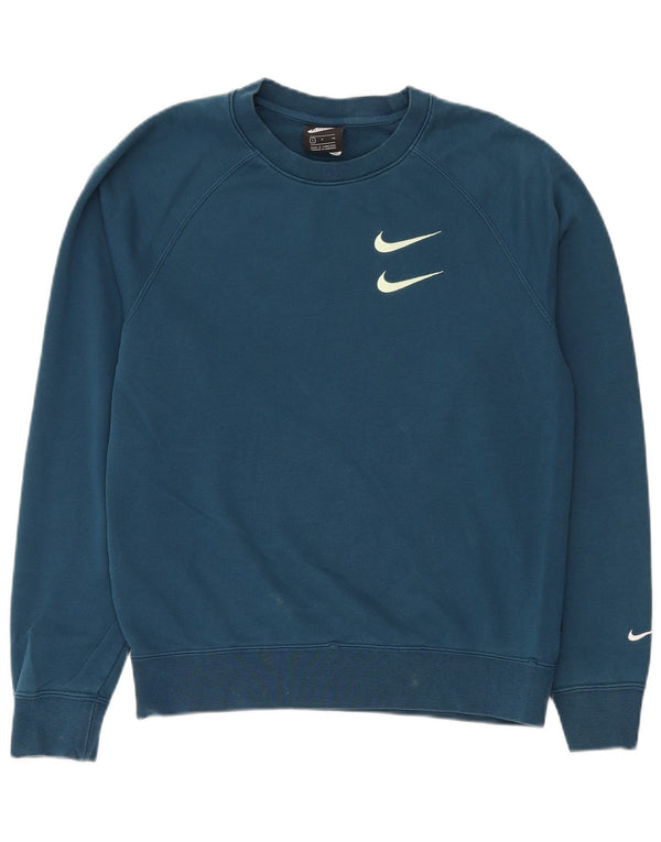 Nike Herren Sweatshirt Pullover Small Blau Baumwolle