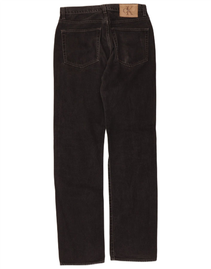 Calvin Klein Herren Straight Jeans W31 L33 Schwarze Baumwolle
