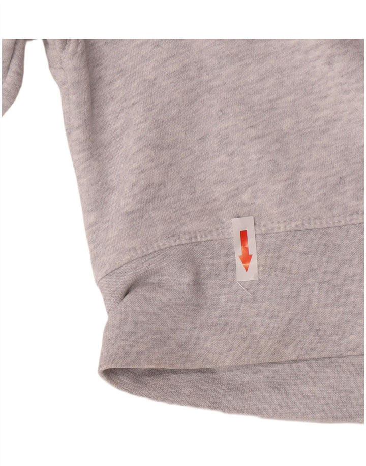 Nike Womens Crop Graphic Sweatshirt Pullover UK 10 Small Grau meliert
