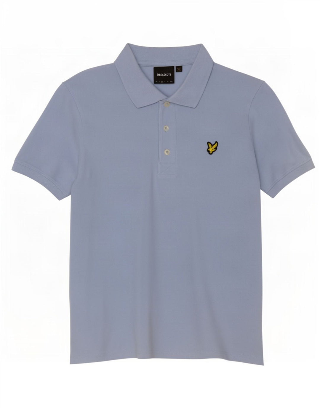 Lyle & Scott Herren-Poloshirt aus mittelblauer Baumwolle