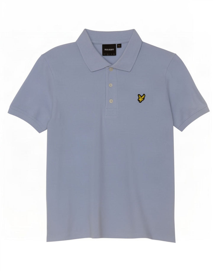 Lyle & Scott Herren-Poloshirt aus mittelblauer Baumwolle