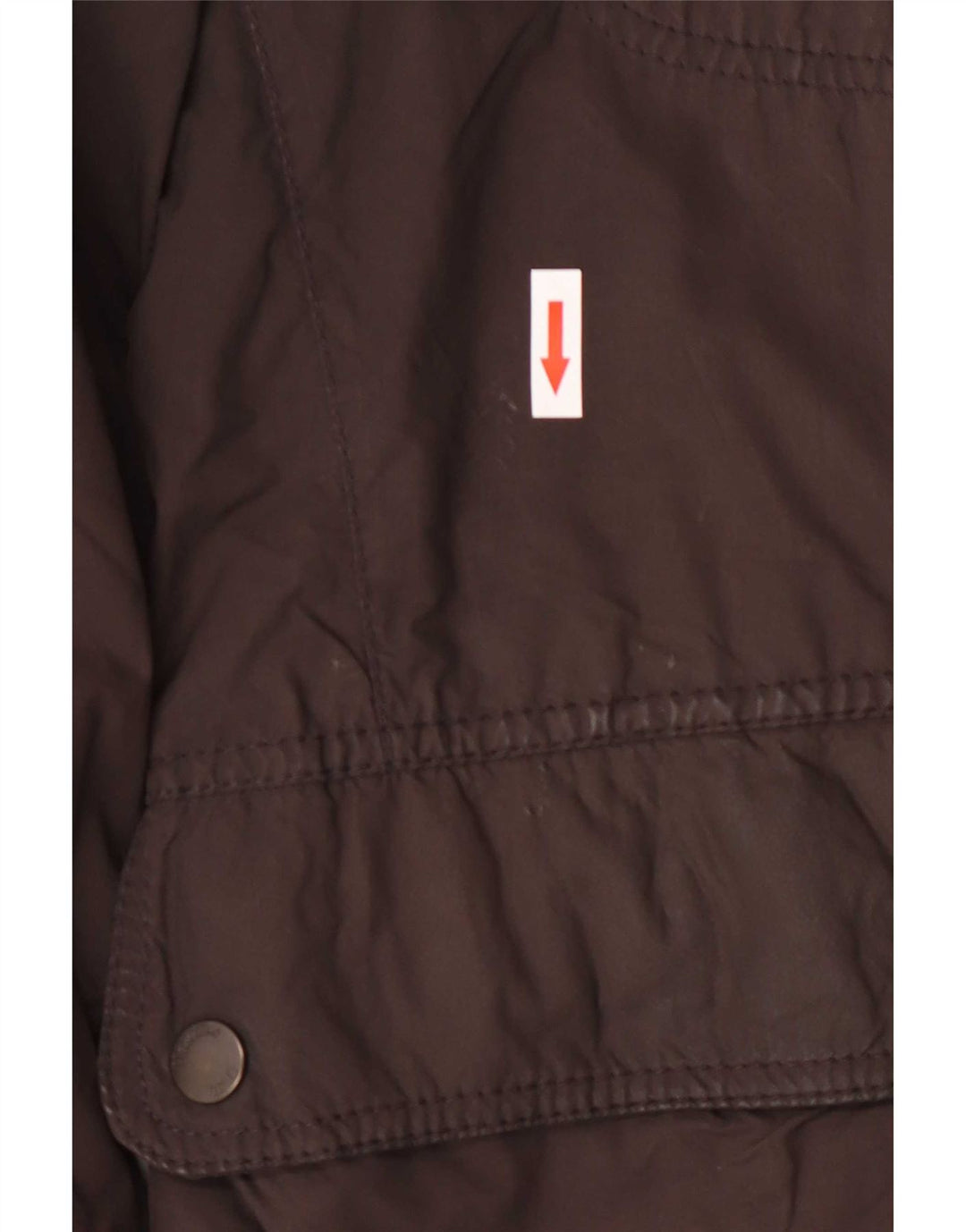 Massimo Dutti Herren Wattierte Jacke Groß Braun Polyester