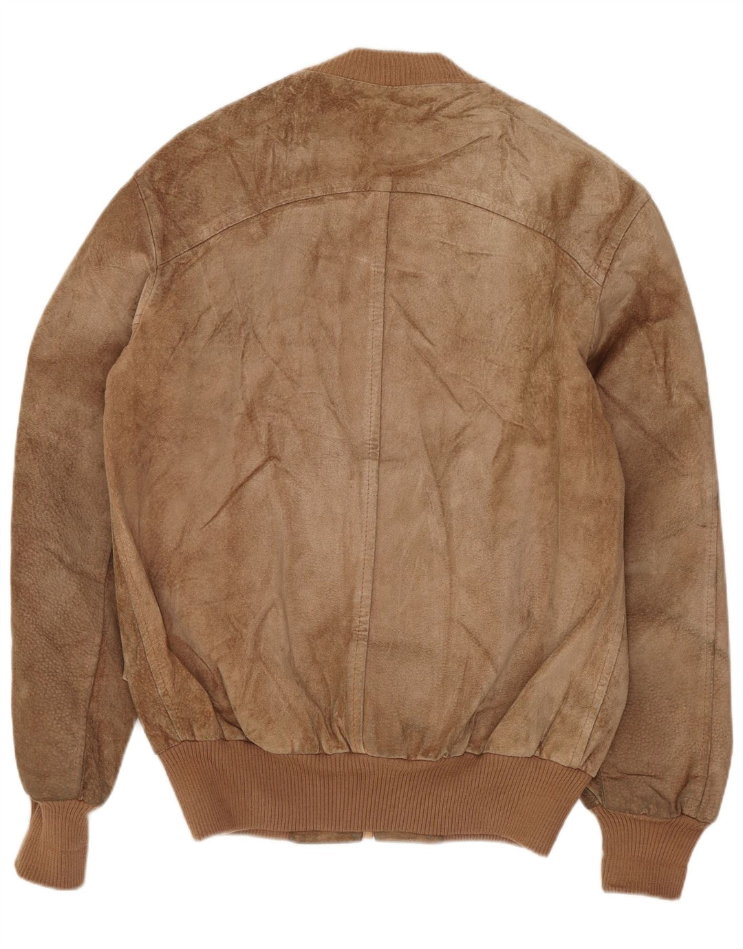 MONPEL Herren Wildleder Bomberjacke IT 46 Kleines braunes Leder