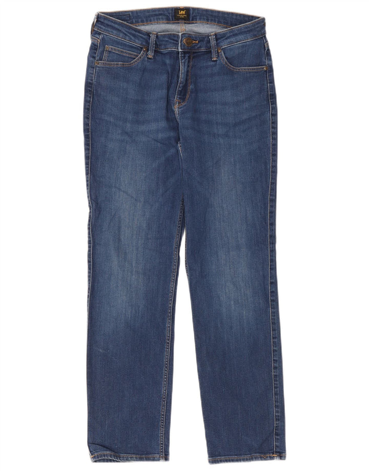 Lee Damen Marion Straight Jeans W31 L31 Blaue Baumwolle