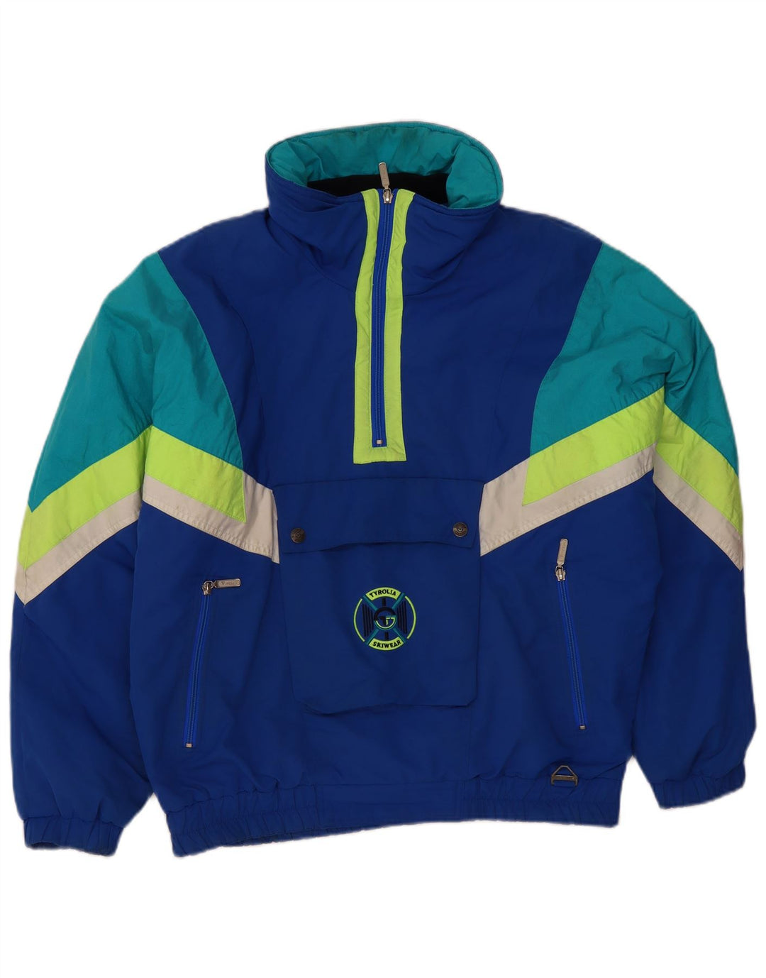Tyrolia Herren-Pullover-Skijacke, UK 40, Größe L, blau, Colourblock-Polyester