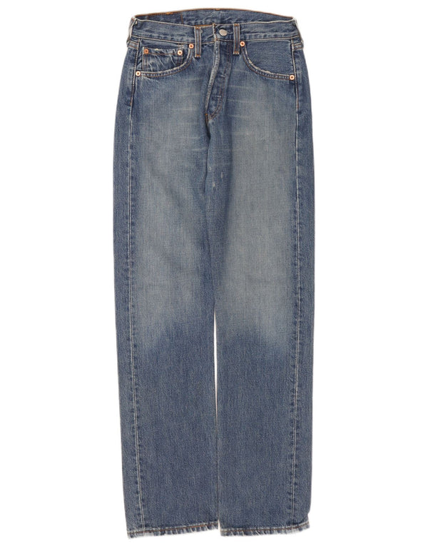 Levi's Herren 501 Distressed Straight Jeans W27 L32 Blaue Baumwolle