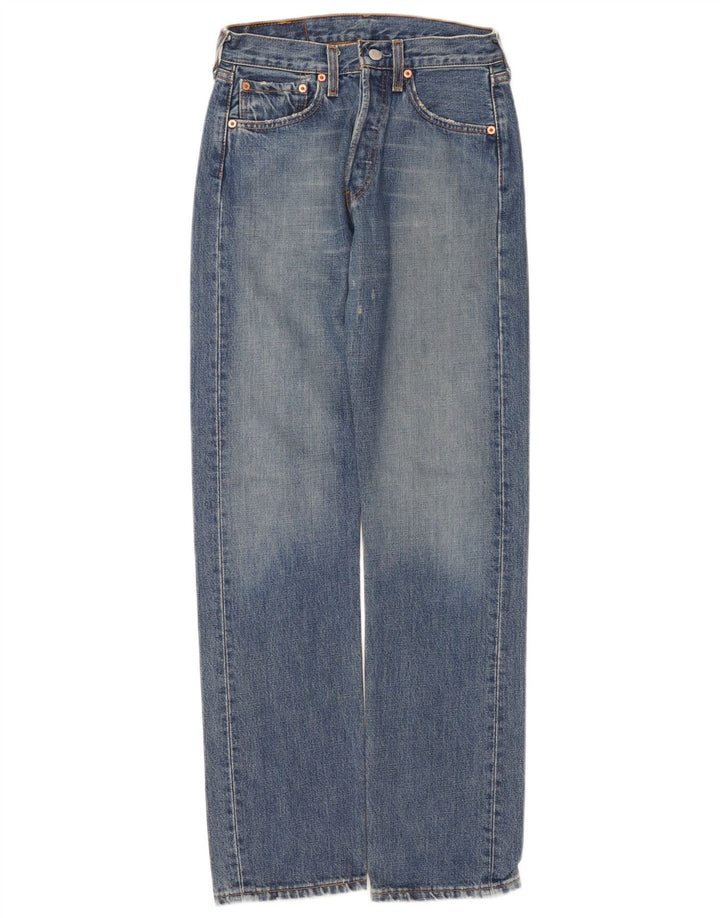 Levi's Herren 501 Distressed Straight Jeans W27 L32 Blaue Baumwolle
