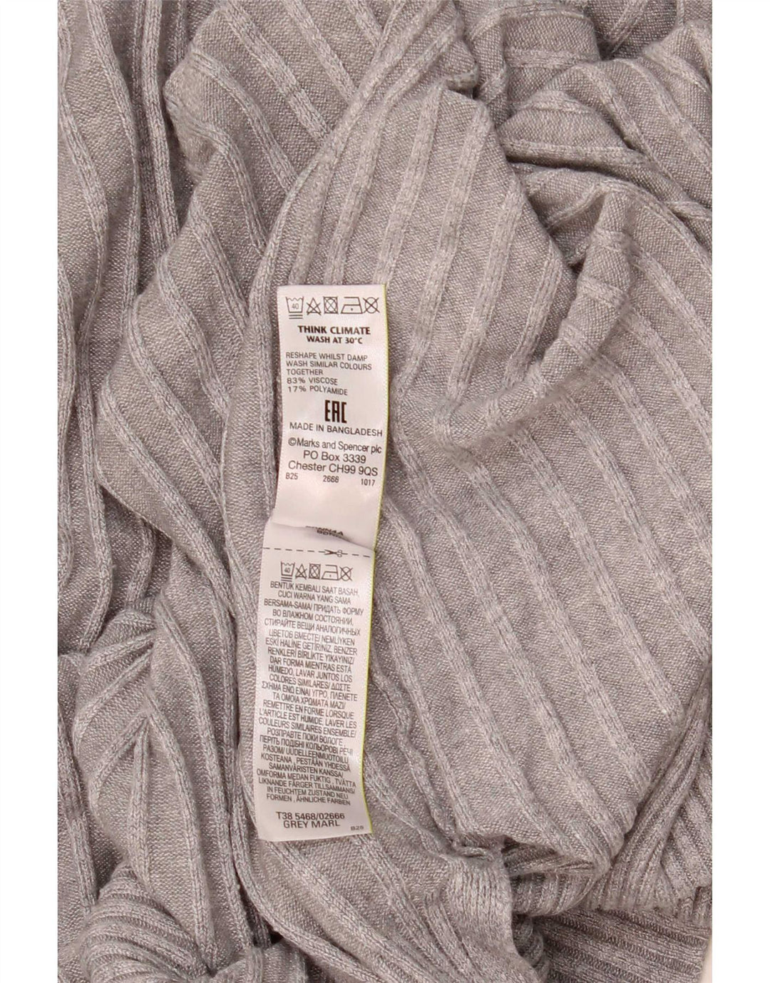 Marks & Spencer Damen Longline Open Cardigan Pullover UK 14 Mittelgrau