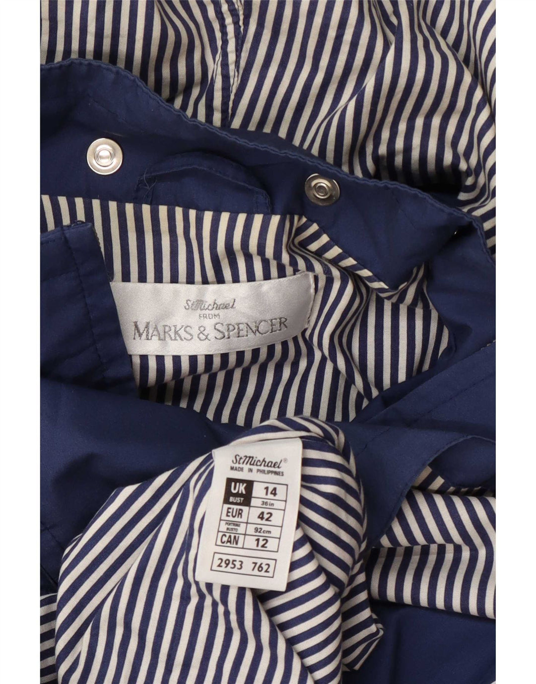Marks & Spencer Damen St. Michael Kapuzen-Regenjacke UK 14 Large Blau