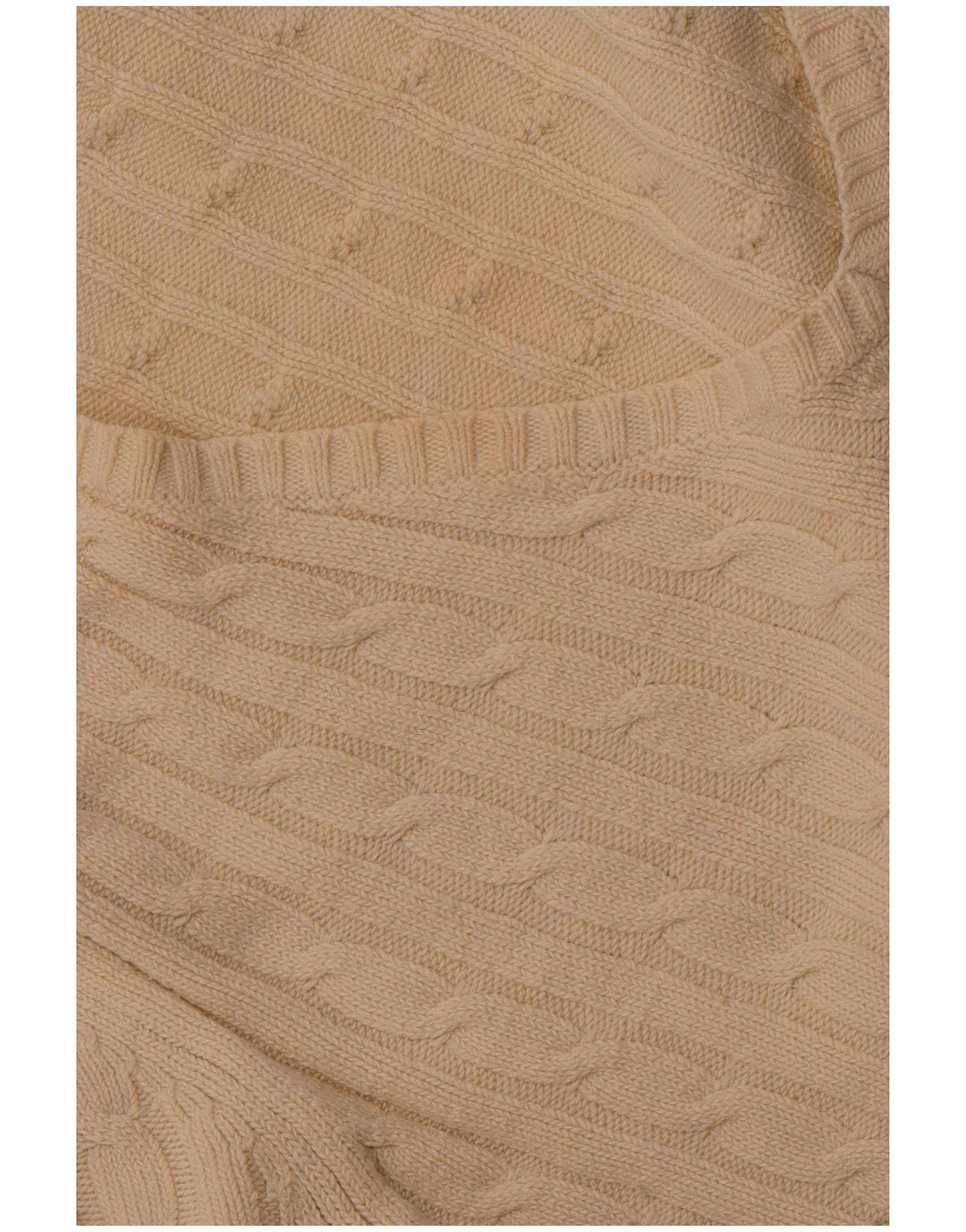 CREW CLOTHING Damen-Pullover mit V-Ausschnitt, UK 18, XL, cremefarbene Baumwolle