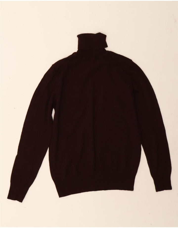 Zara Herren-Pullover mit Rollkragen, groß, Burgunderrot, Acryl