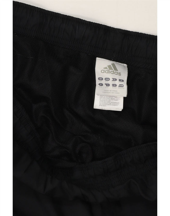 Adidas Herren-Trainingshose 2XL, schwarzes Colourblock-Polyester