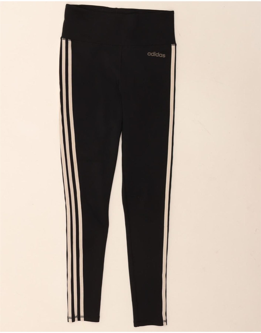 Adidas Damen Climalite Leggings UK 8/10 Small Schwarz Polyester