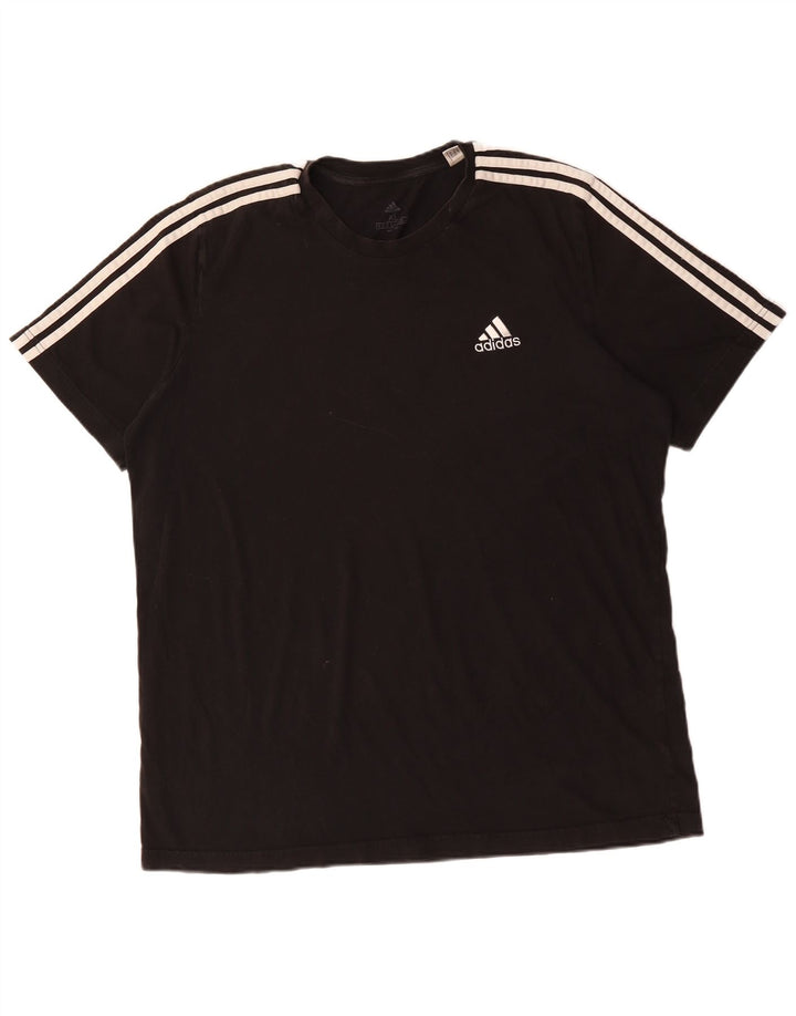 Adidas Herren T-Shirt Top XL Schwarz Baumwolle