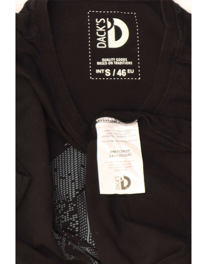 Dack's Herren-T-Shirt mit Grafik, Größe S, schwarze Baumwolle