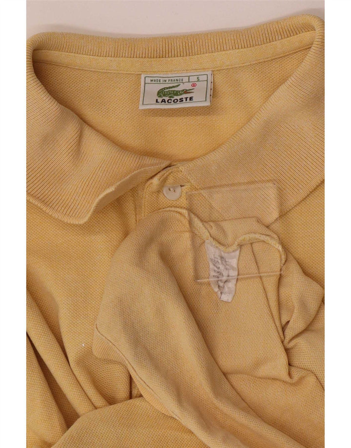 Lacoste Herren-Poloshirt, Größe 5, groß, gelbe Baumwolle
