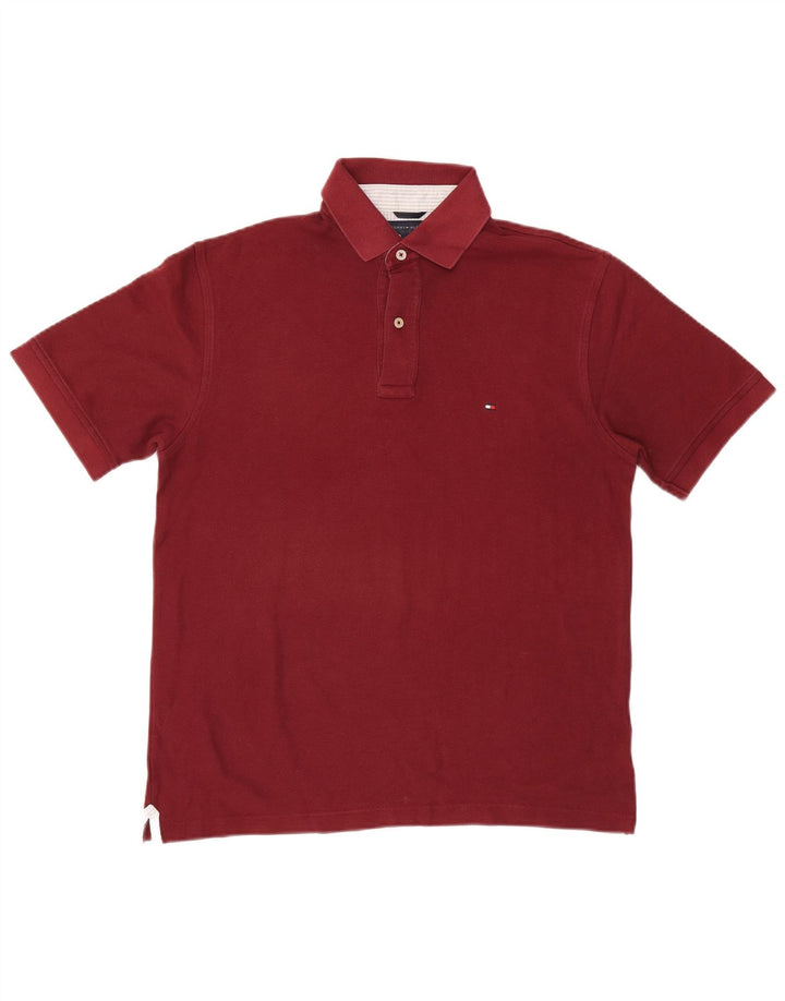 TOMMY HILFIGER Herren Poloshirt Medium Burgund Baumwolle