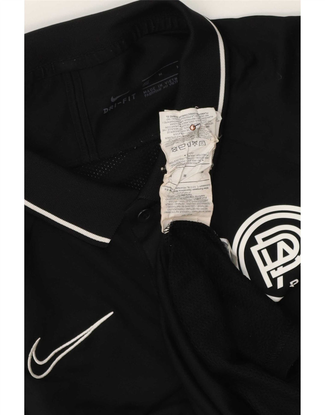 Nike Herren Pro Direct Academy Grafik-Poloshirt, mittelschwarz, Farbblock