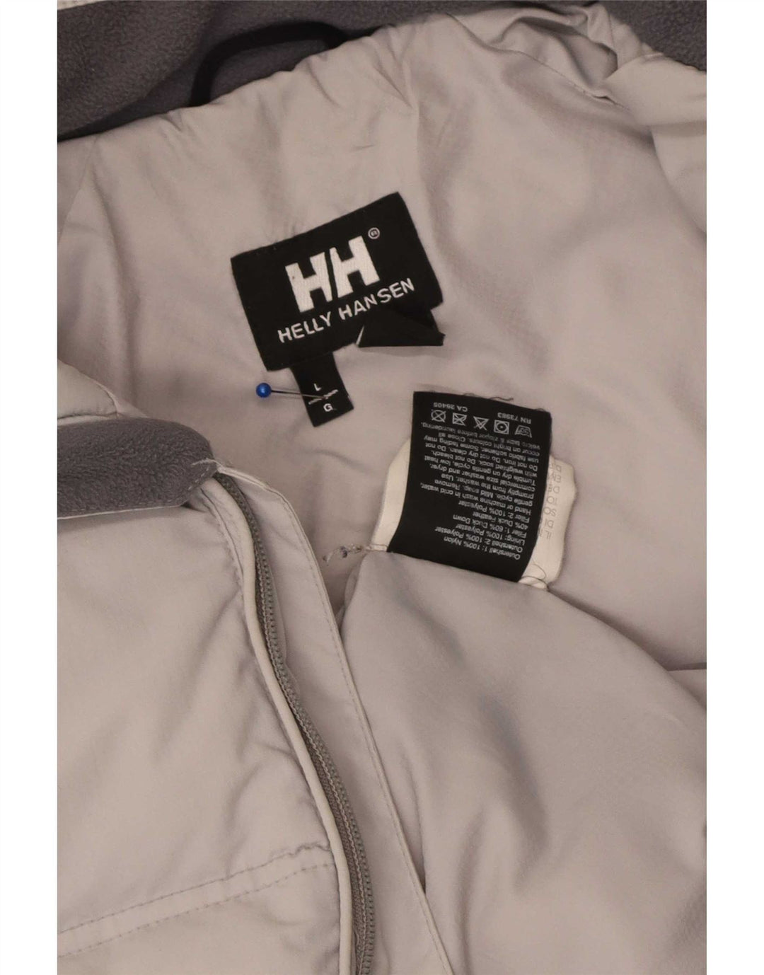 Helly Hansen Damen Wattierte Jacke UK 16 Large Graues Colourblock-Nylon