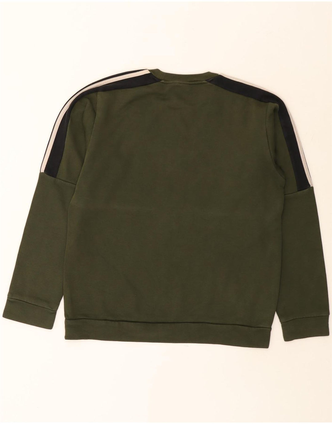 Adidas Herren Sweatshirt Pullover Small Khaki Colourblock Baumwolle