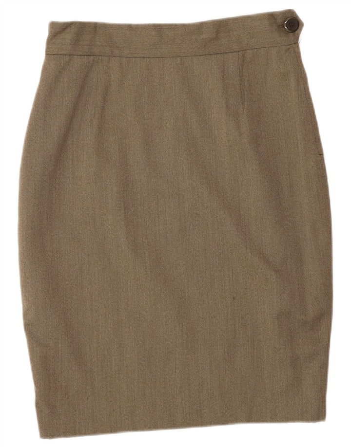 MOSCHINO Damen 3-Knopf-2-teiliges Rock-Set UK 12 Medium W28 Brown Classic