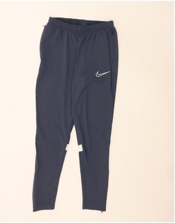Nike Mens Tracksuit Trousers Medium  Navy Blue Colourblock Polyester Sports