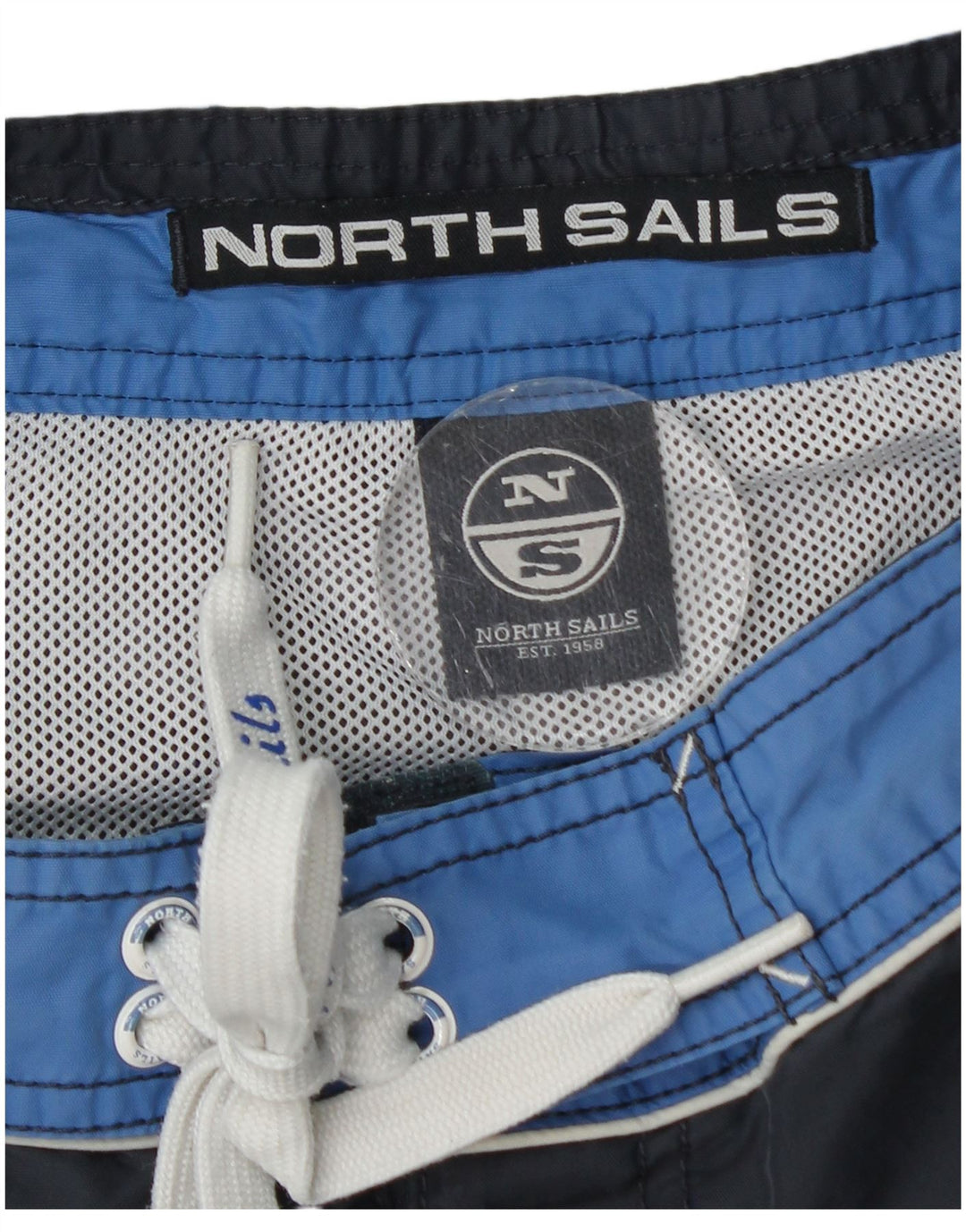 North Sails Herren-Badeshorts aus mittelblauem Colourblock-Polyamid