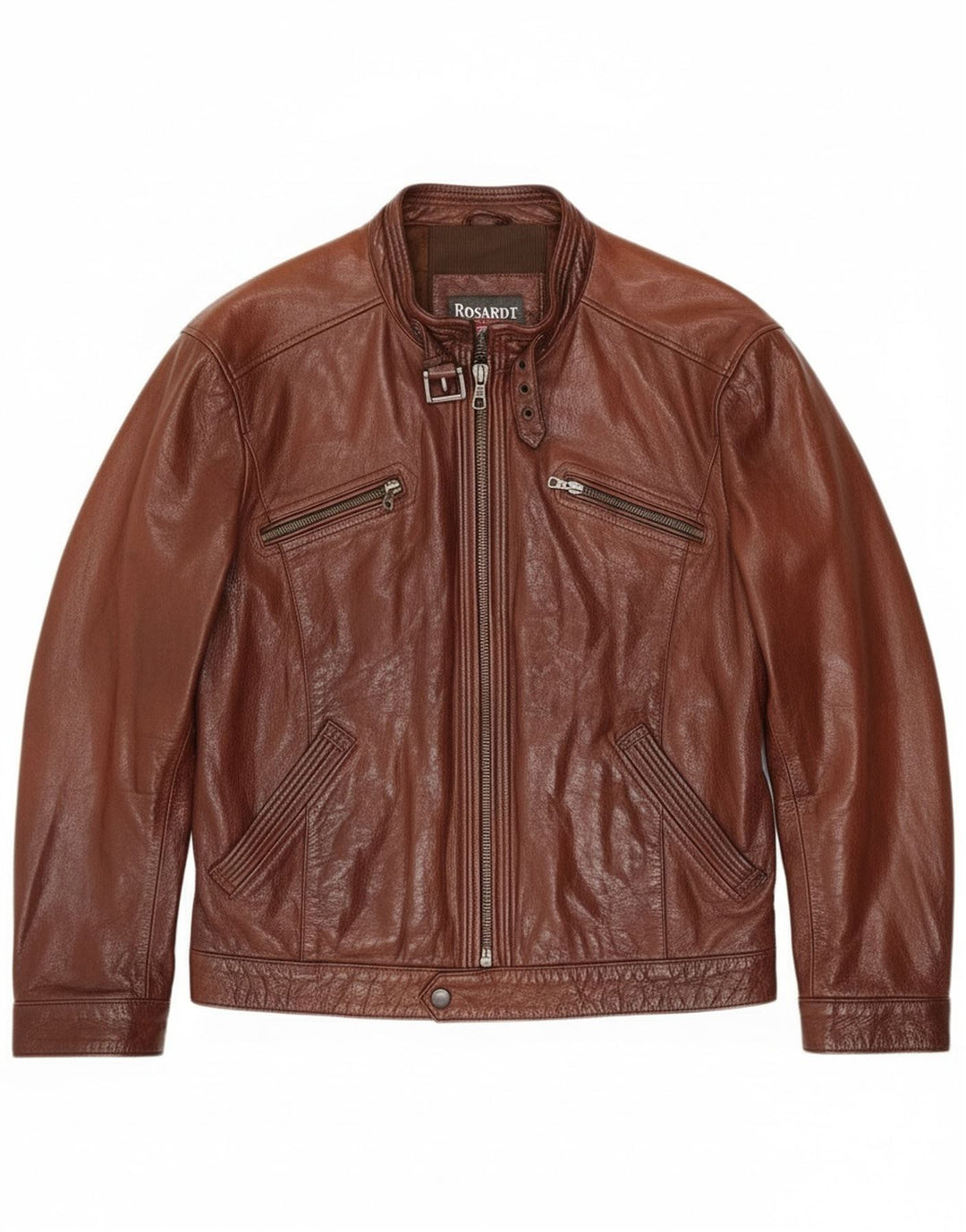 Vintage Herren Lederjacke UK 38 Mittelbraunes Leder