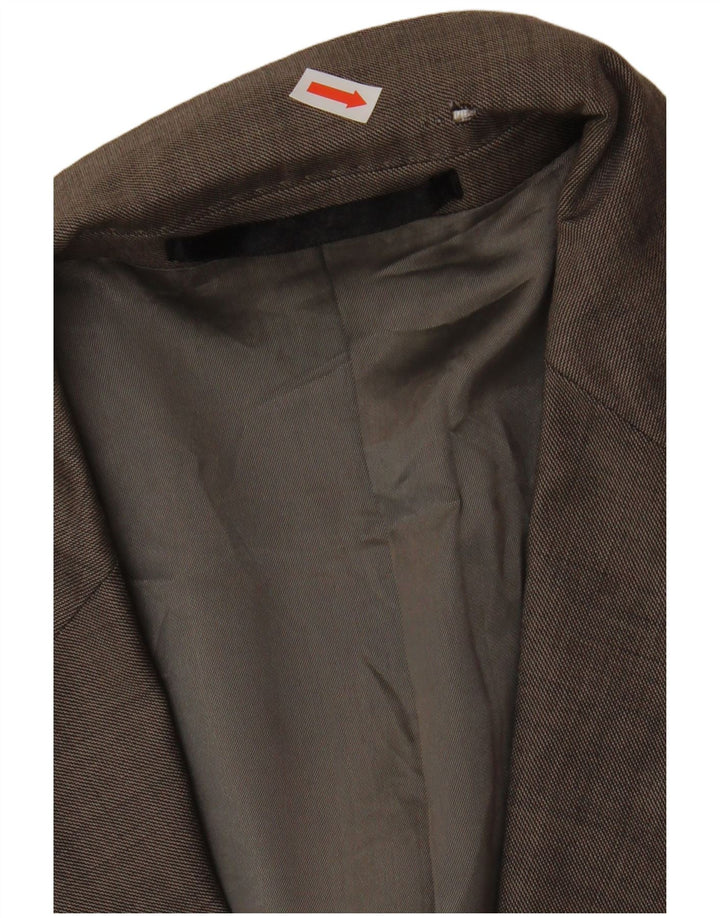 Marks & Spencer Herren-Blazer mit 2 Knöpfen, UK 40, mittelbraune Schurwolle