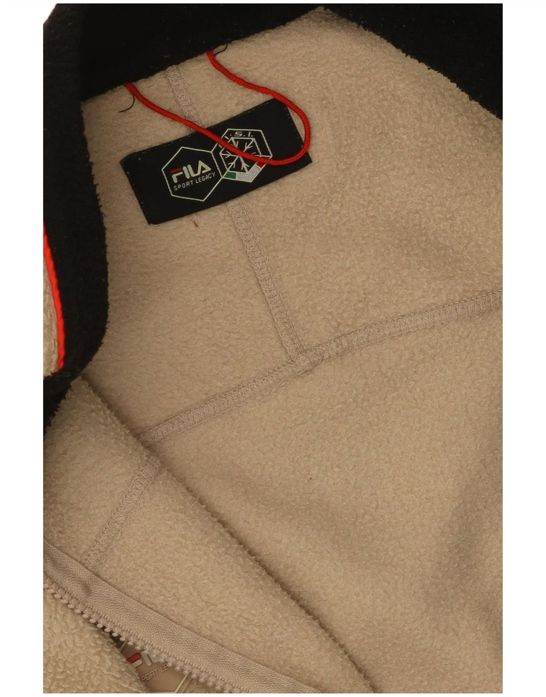 Fila Herren Fleecejacke UK 38 Mittelbeige Farbblock