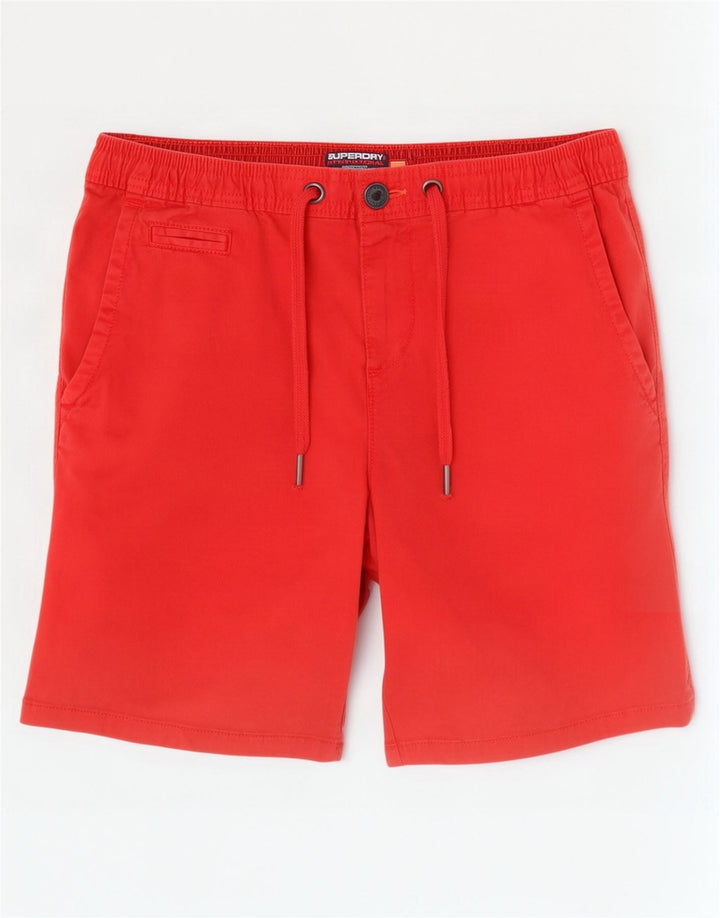 Superdry Herren Chinoshorts W33 mittelrote Baumwolle
