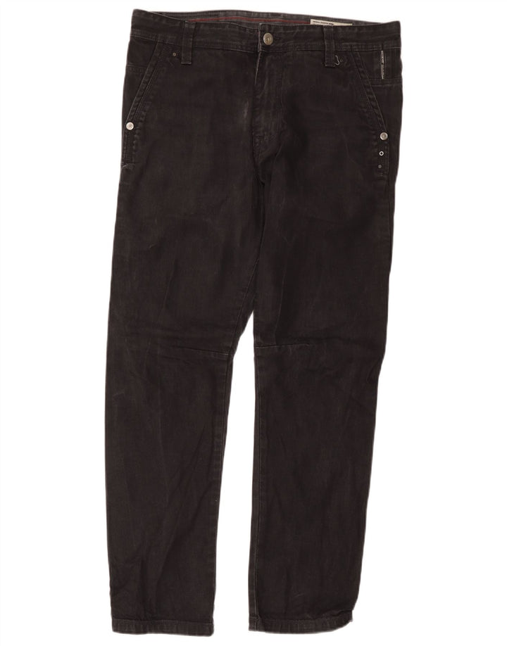Meltin' Pot Herren Straight Jeans W33 L32 Schwarze Baumwolle